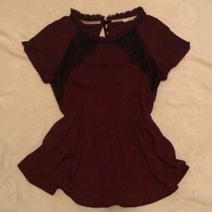 Burgundy Top / Blouse